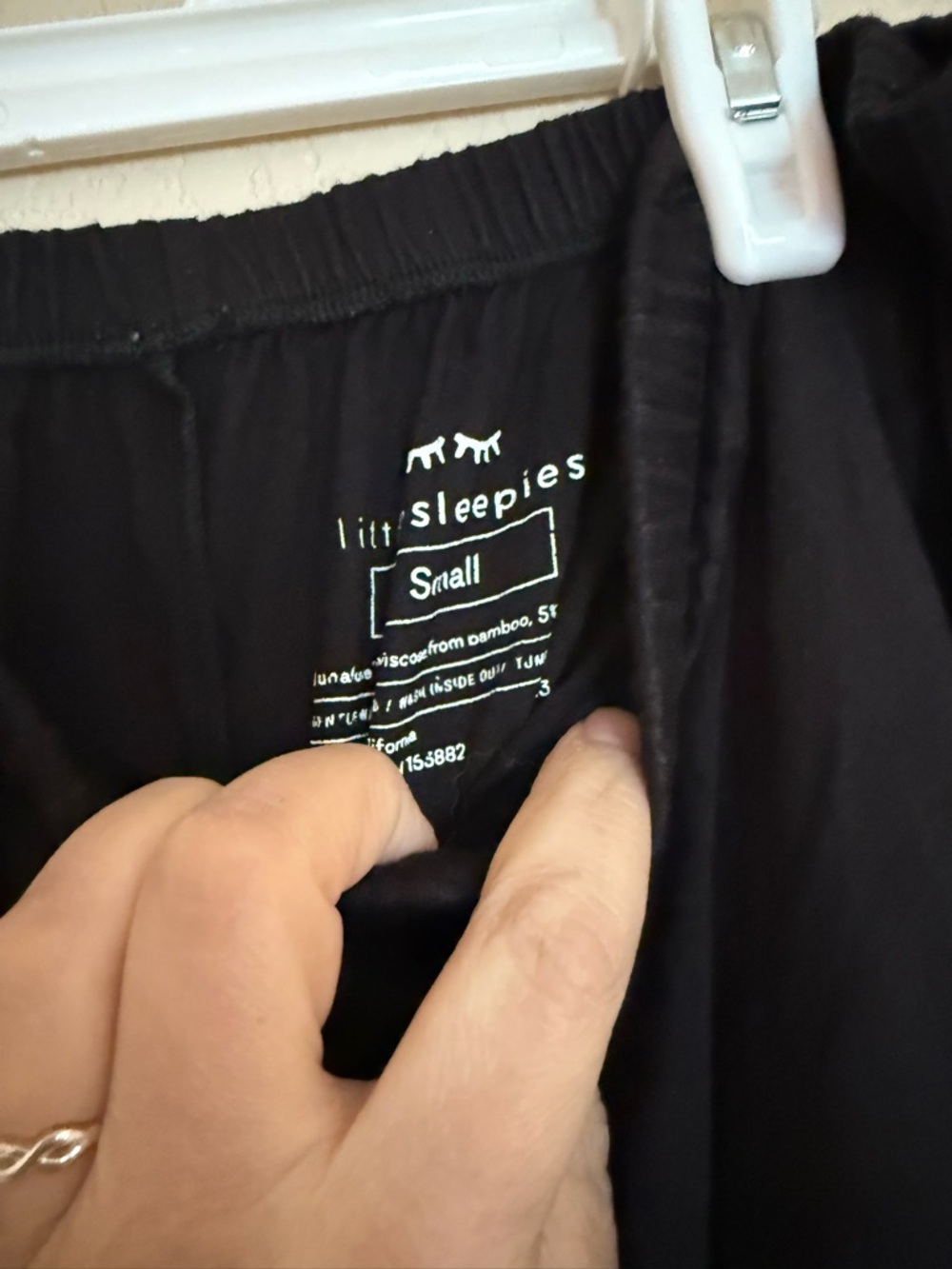 Little sleepies Black with Contrast Piping Women 3 piece PJ set - Picture 4 of 4
